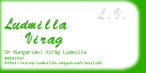 ludmilla virag business card